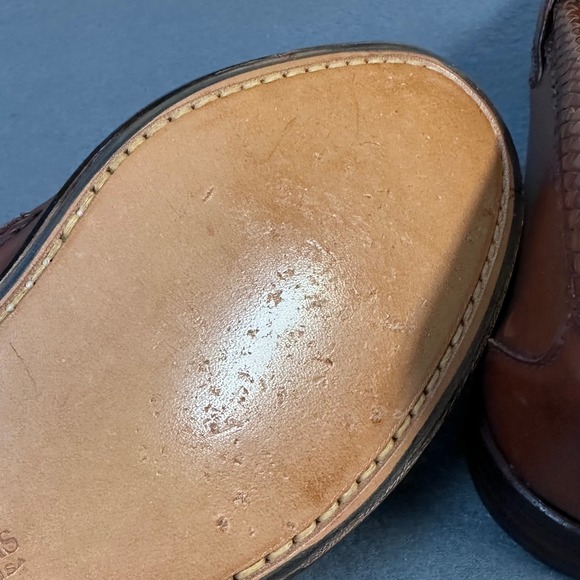 Allen Edmonds Nashua Brown Leather Woven Tassel Kiltie Loafers Mens 8.5 EEE main image 6